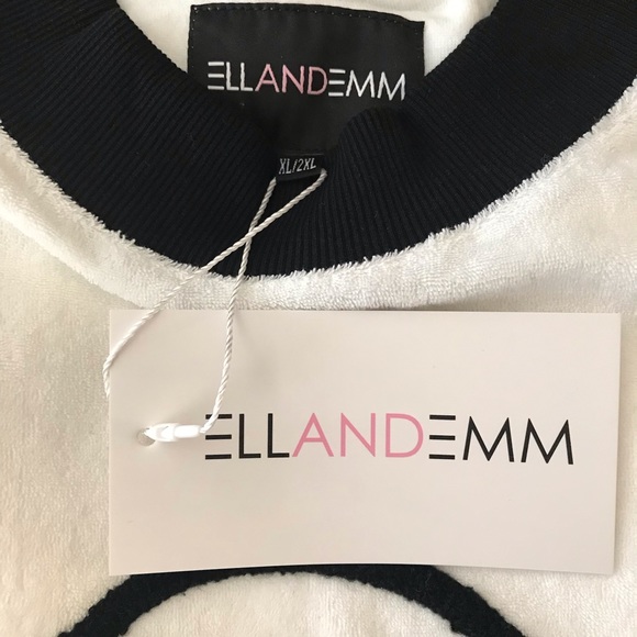 ellandemm Cha Cha Terrycloth Sweatshirt AND Terrycloth Shorts SET - Picture 2 of 4